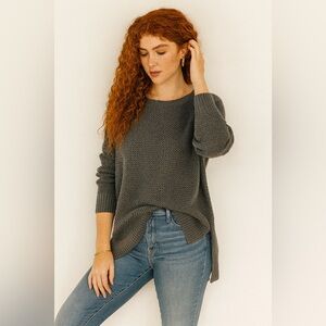 GAP Charcoal Gray Textured Tunic Sweater XL